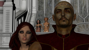 Картинка 3д+графика фантазия+ fantasy фон взгляд девушка