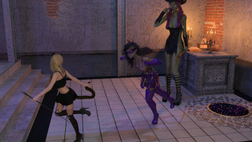 Картинка 3д+графика существа+ creatures фон взгляд девушки