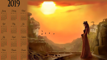 Картинка календари фэнтези девушка