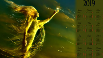 Картинка календари фэнтези девушка профиль