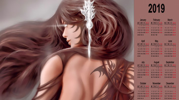 Картинка календари фэнтези тату девушка