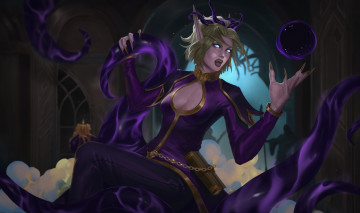 Картинка видео+игры world+of+warcraft девушка фон униформа магия