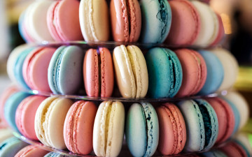 Картинка еда макаруны лакомство печенье