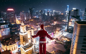 Картинка праздничные дед+мороз +санта+клаус санта