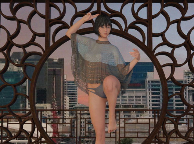 Обои картинки фото 3д графика, люди , people, фон, взгляд, девушка