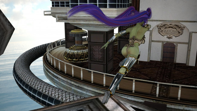 Обои картинки фото 3д графика, _science fiction, фон, взгляд, девушка