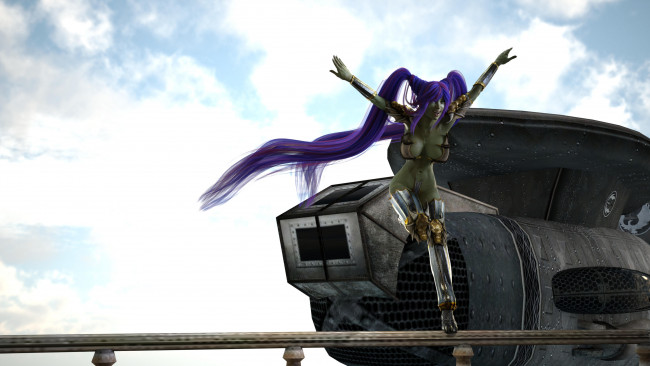 Обои картинки фото 3д графика, _science fiction, взгляд, фон, девушка