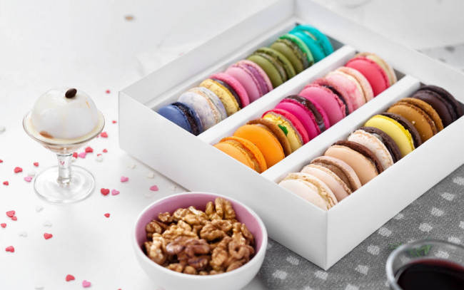 Обои картинки фото еда, макаруны, лакомство, печенье