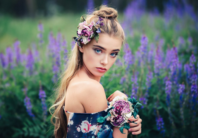 Обои картинки фото девушка, девушки, -unsort , блондинки,  светловолосые, модель, мария, носова