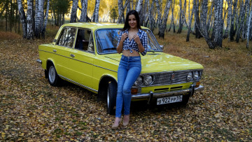 обоя автомобили, -авто с девушками, lada, 2103