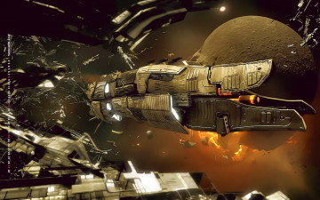 Картинка календари фэнтези звездолет космос корабль calendar 2019