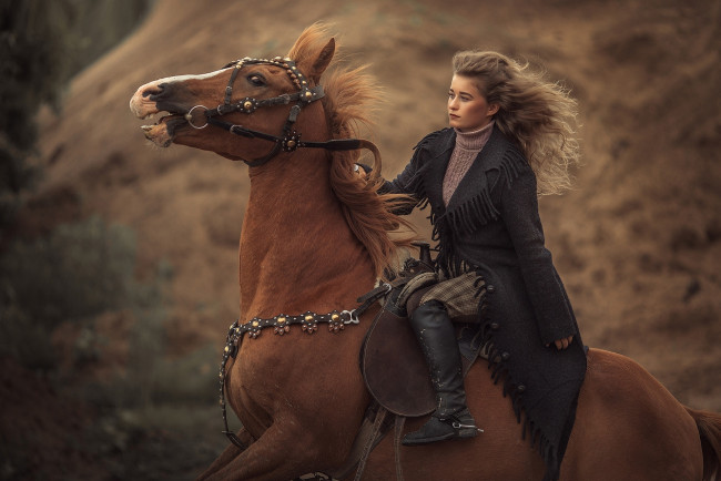 Обои картинки фото девушки, - брюнетки,  шатенки, наездница, шатенка, лошадь