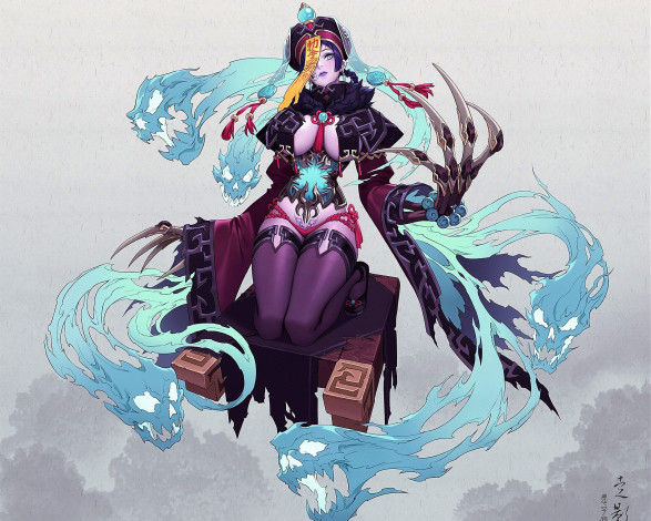 Обои картинки фото фэнтези, демоны, девушка, когти