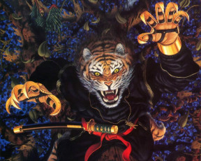 Картинка самурай фэнтези существа