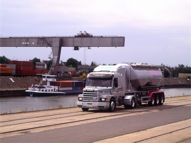 Обои картинки фото 1991, scania, t143, 4x2, автомобили