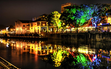 Картинка города огни ночного