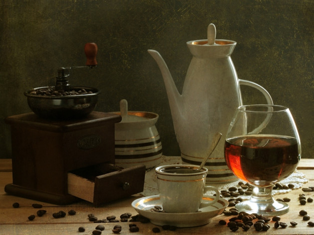 Обои картинки фото pretty1, кофе, коньяком, еда, натюрморт