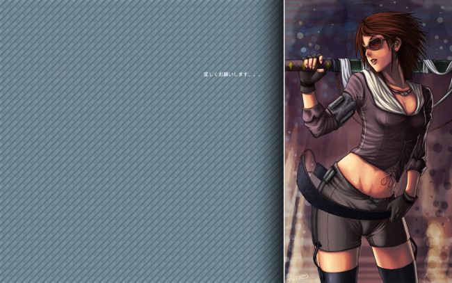 Обои картинки фото аниме, weapon, blood, technology