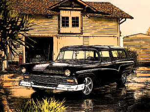 Картинка автомобили рисованные