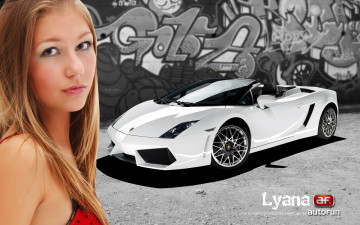 Картинка lamborghini gallardo lp 560 spyder автомобили авто девушками