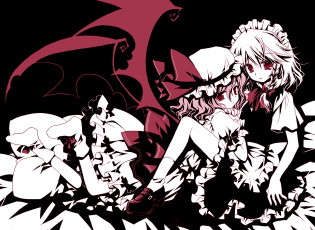 Картинка аниме touhou ремилия скарлет сакуя изае