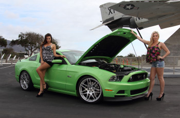Картинка автомобили авто+с+девушками mustang