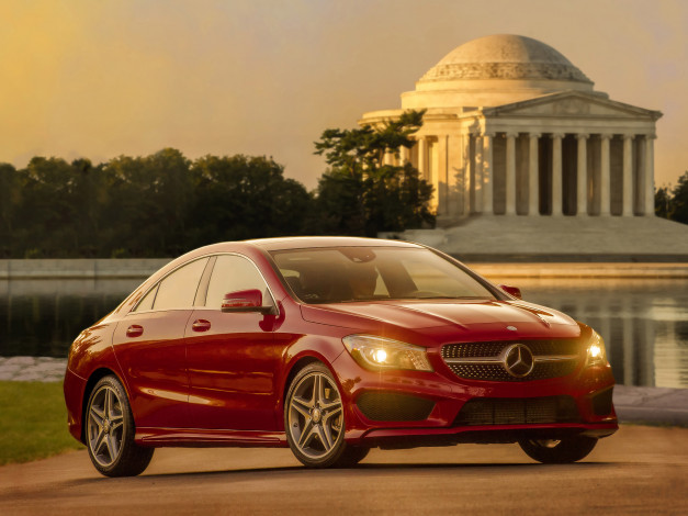Обои картинки фото автомобили, mercury, package, красный, 2013, c117, us-spec, sports, amg, cla, 250, mercedes-benz
