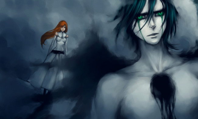 Обои картинки фото аниме, bleach, парент, пустой, аранкар, улькиорра, девушка, орихиме