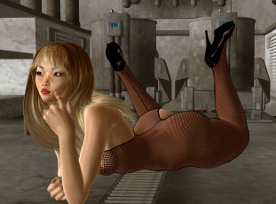 Картинка 3д+графика люди+ people туфли фон взгляд девушка