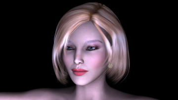 Картинка 3д+графика портрет+ portraits блондинка фон взгляд девушка
