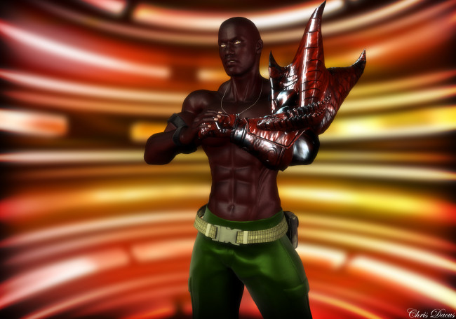 Обои картинки фото 3д графика, фантазия , fantasy, мужчина, фон, взгляд