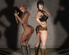 Картинка 3д+графика люди+ people фон взгляд девушки