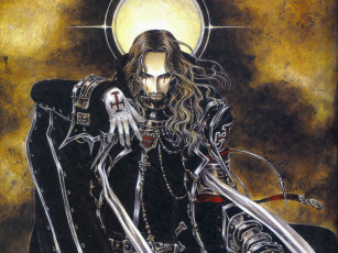 Картинка аниме trinity+blood кровь триединства крест черный рыцарь кровавые слезы art shibamoto thres демон trinity blood vaclav havel