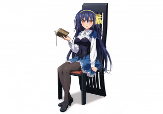 Картинка аниме absolute+duo стул девушка