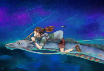 Картинка аниме spirited+away хаку тихиро