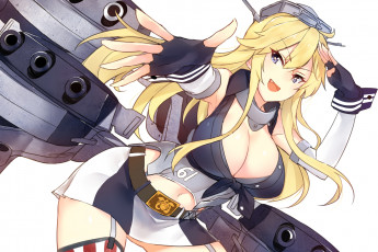 Картинка аниме kantai+collection junp kancolle iowa kantai collection