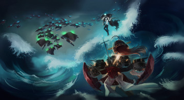 Картинка аниме kantai+collection wo-class aircraft carrier kancolle kongou doomfest kantai collection