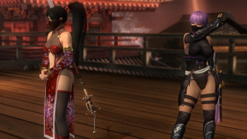 Картинка 3д+графика аниме+ anime ниндзя мужчина оружие фон взгляд девушки