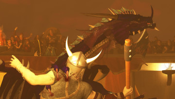 Картинка 3д+графика фантазия+ fantasy воин дракон