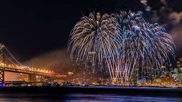 Картинка разное салюты +фейерверки ночь фейерверк