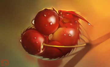 Картинка gaudibuendia фэнтези драконы дракон вишня