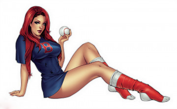 Картинка рисованное люди мячик взгляд фон девушка