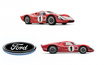 Картинка автомобили ford logo red gt40