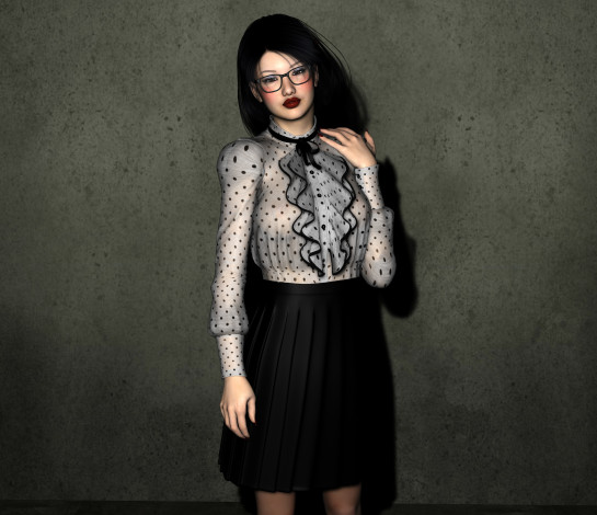 Обои картинки фото 3д графика, люди , people, девушка, взгляд, фон