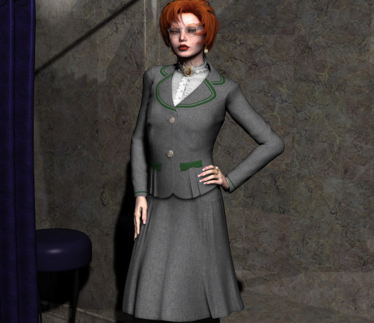 Обои картинки фото 3д графика, люди , people, девушка, взгляд, фон, рыжая