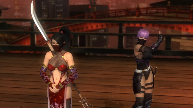 Обои картинки фото 3д графика, аниме , anime, взгляд, девушки, мужчина, фон, оружие, ниндзя