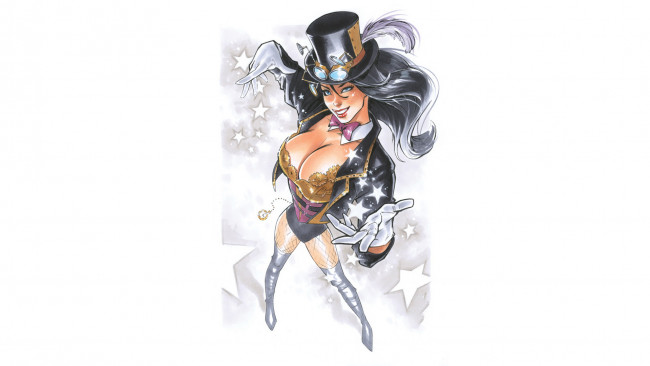 Обои картинки фото рисованное, люди, фон, девушка, цилиндр, улыбка, взгляд