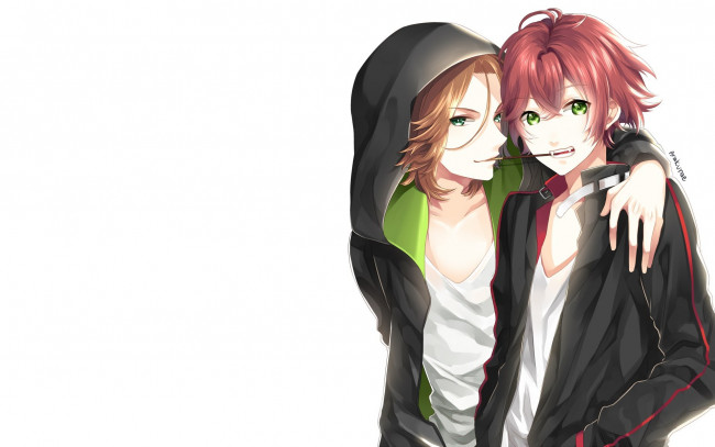 Обои картинки фото аниме, diabolik lovers, вампиры, парни, братья