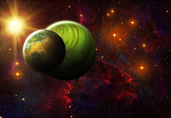 Картинка космос арт галактика звезды вселенная планета