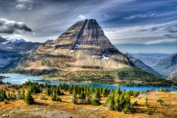 Картинка природа пейзажи лес горы река